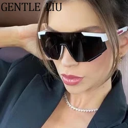 Oversized Y2K Sports Sunglasses Men Women Luxury Brand Designer Fashion One- Piece Punk Outdoor Cycle Sun Glasses 2000'S Goggles