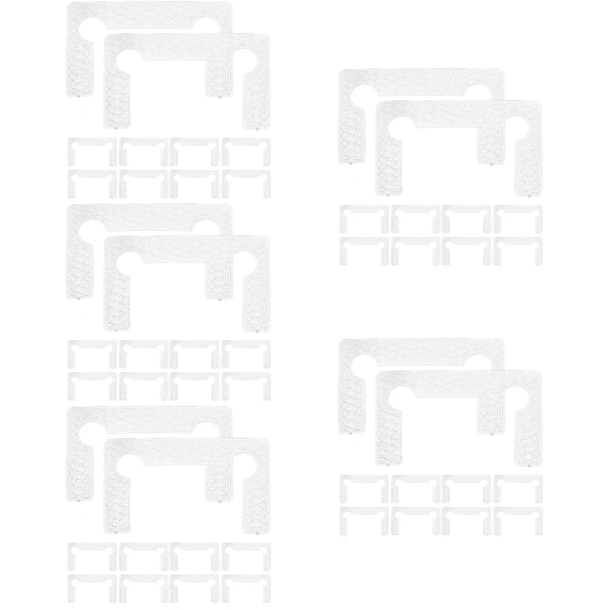 

5pcs 5 Pack Bathroom Door Fittings Glass Shower Bumper Gasket Replacement Kit for Hinges