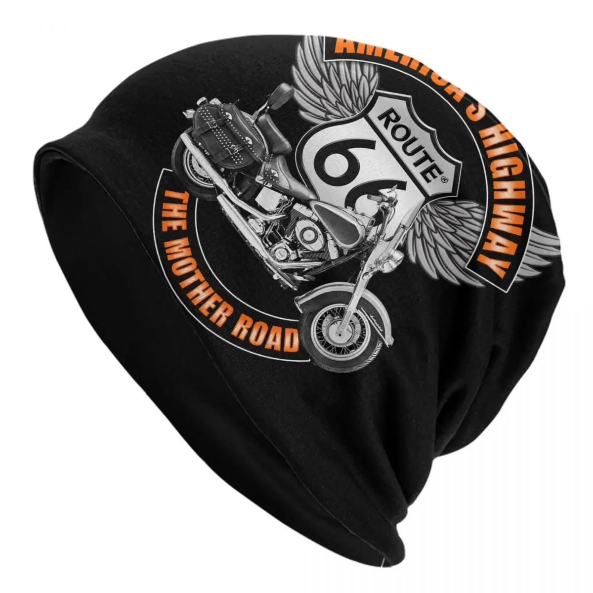 Americas Highway Route 66 cappelli con cofano cappello da lavoro a maglia da strada per donna uomo inverno caldo USA Highway Skullies berretti berretti