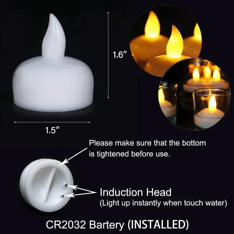 2/4/8/10Pcs Flameless LED Candles Lights Battery Powered Tealight Romantic Tea Candles for Birthday Party Wedding Decorations