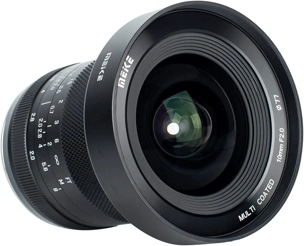 Meike 10mm F2.0 Ultra Wide Angle Zero Distortion APS-C Manual Focus Lens for Sony E/Fuji X/Canon/Nikon Z Mount