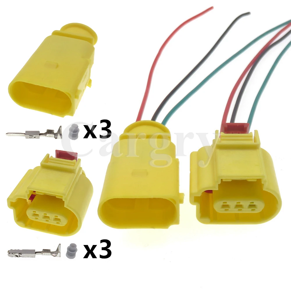 1 Set 3P 8V0973803 1670588 1670591 8V0973703 AC Assembly Car Wire Cable Waterproof Connector Automobile Male Plug Female Socket