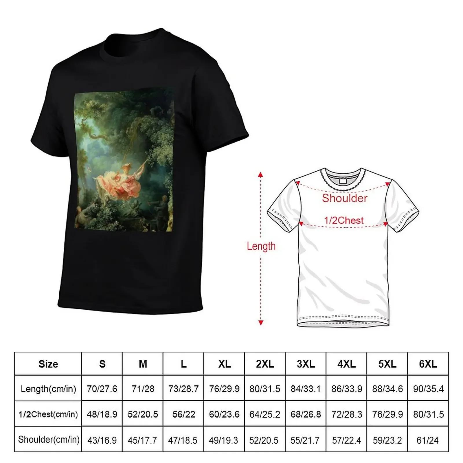 Fragonard, The Swing T-Shirt anime t shirts vintage graphic tee essential t shirt Men's t shirts