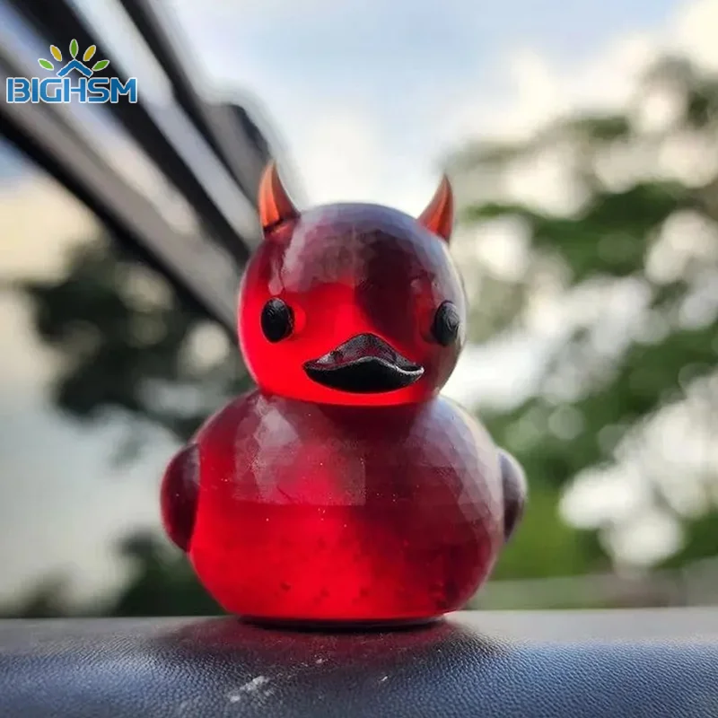 Halloween Lil' Devil Ducky Desktop Decor Devil Duck Car Dashboard Decoration Gothic Duck Desktop Decor Devil Ducky Car Dashboard