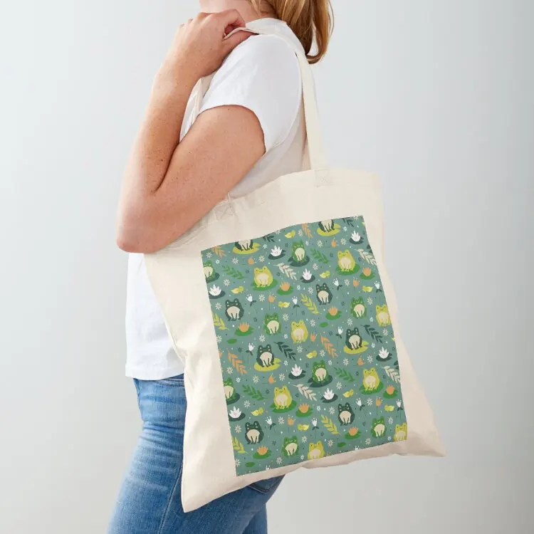 Cute frogs pattern Tote Bag Candy bags Reusable bags tote bags cloth