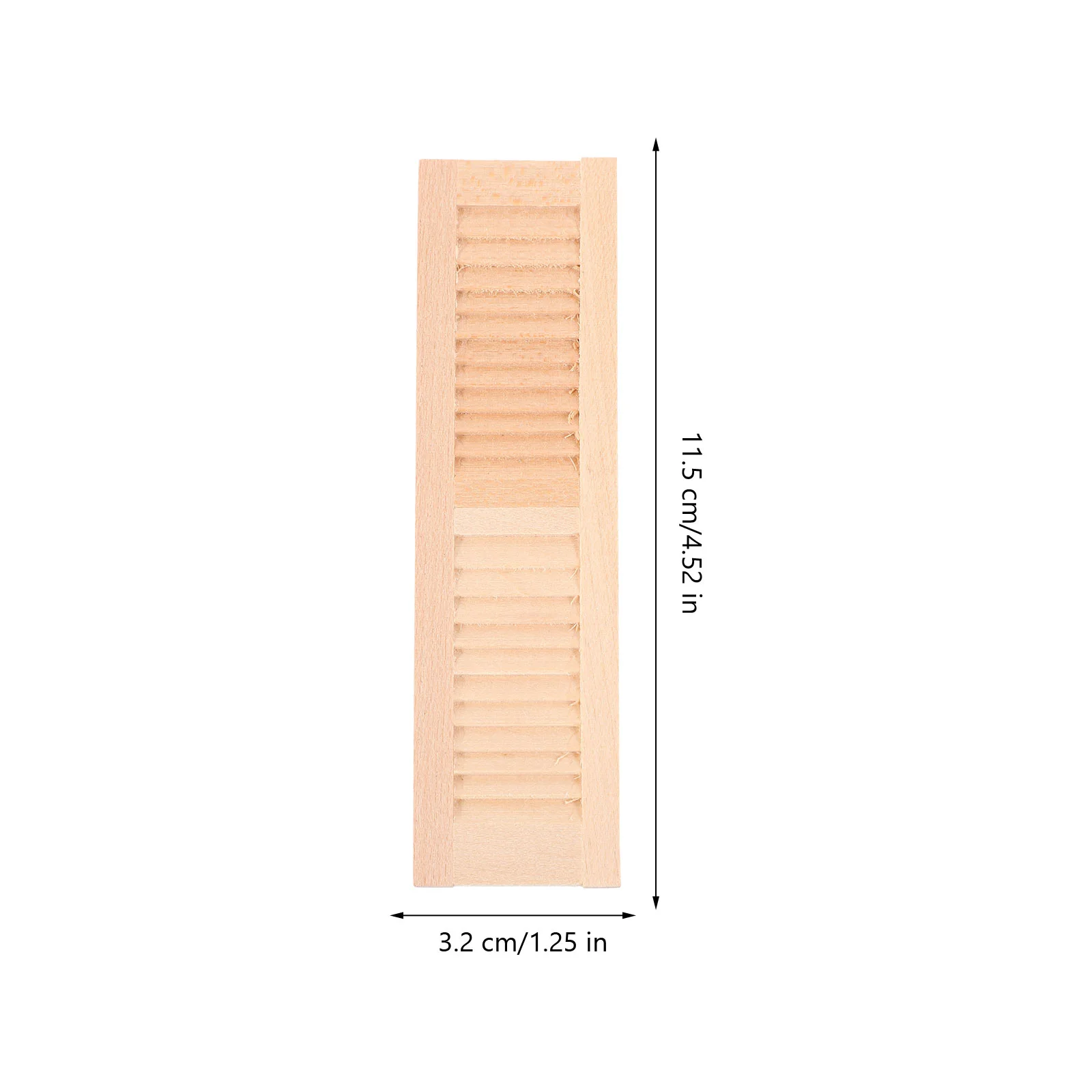 2-teiliges Jalousien-Zubehör, DIY kleine Fensterläden, dekoratives Mini-Spielzeugzimmer, Miniaturmöbel, Holzfenster