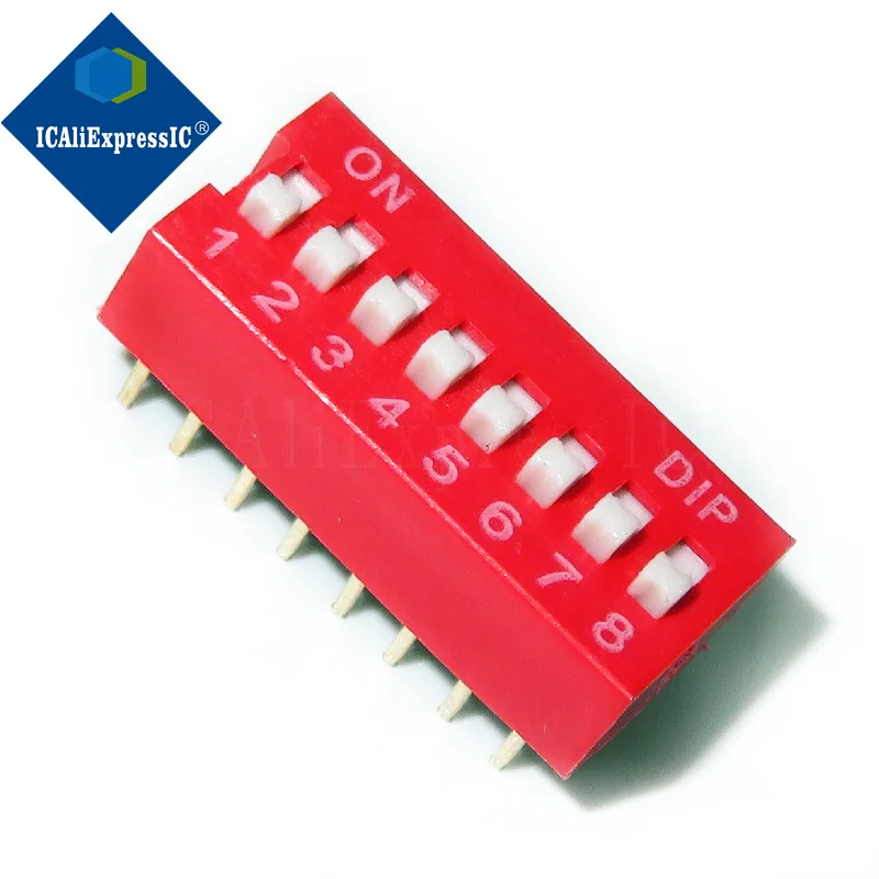 

10piece Red DIP switch DS-08 (8 bits)