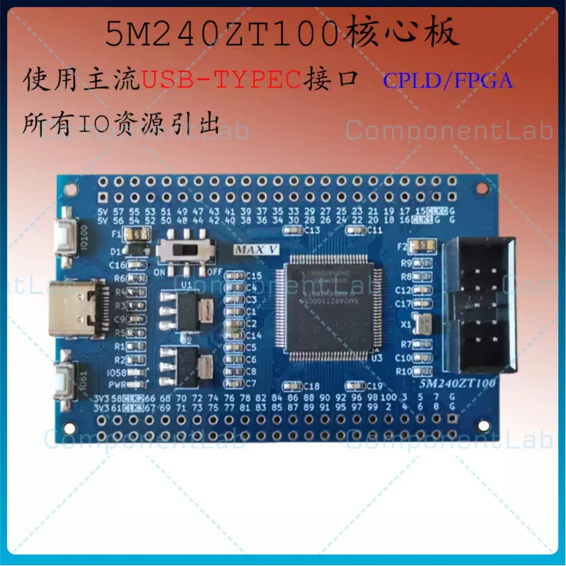 Placa Central 5M240ZT100C5N MAX V CPLD Altera com 192 Macrocells e 79 I/O para Experimentos de Aprendizagem