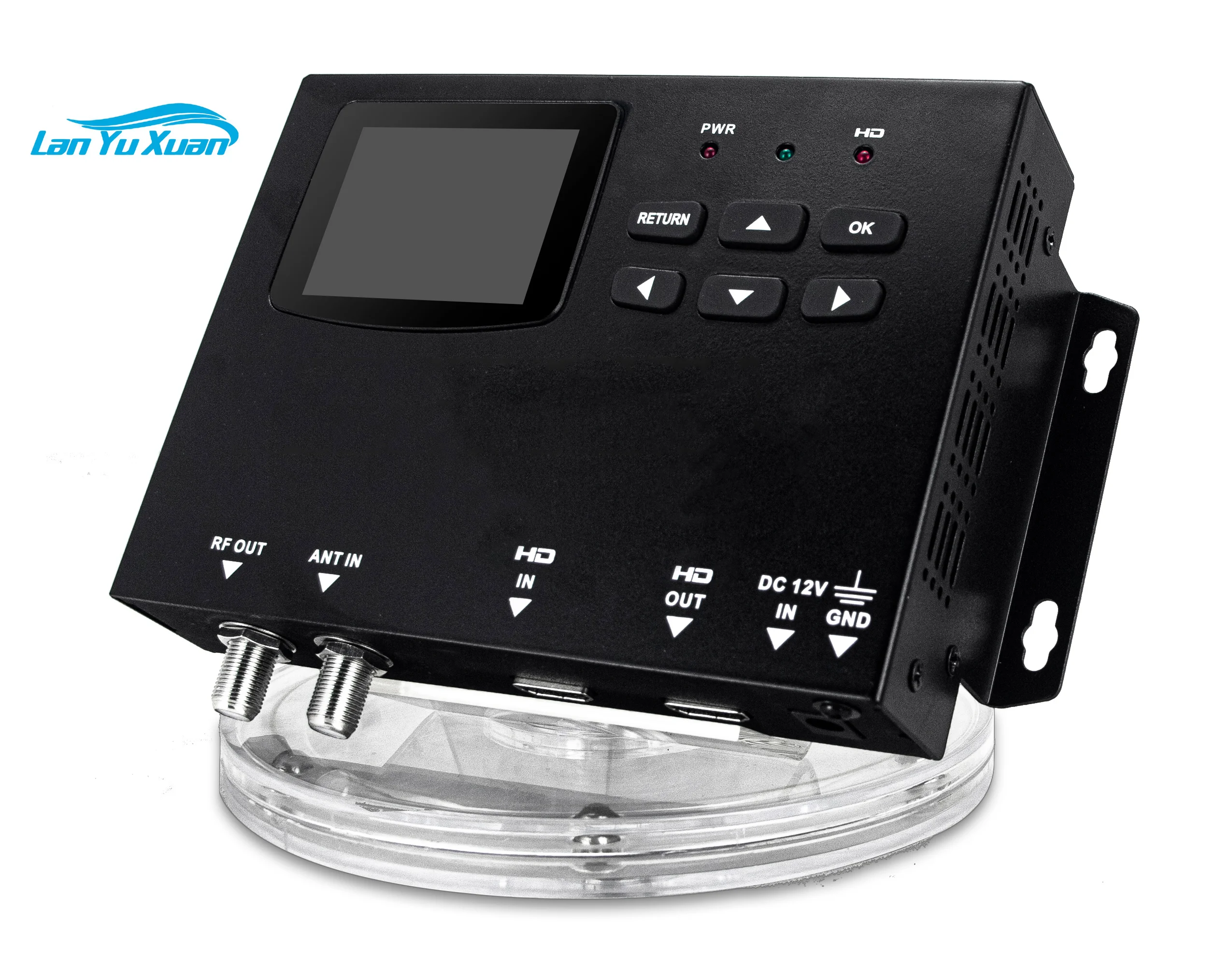 DIGICAST Mini Compact H264 One Channel HD Input HD Loop Out DVBT ISDB-T Modulator 2.4-inch Color LCD Display Metal Construction