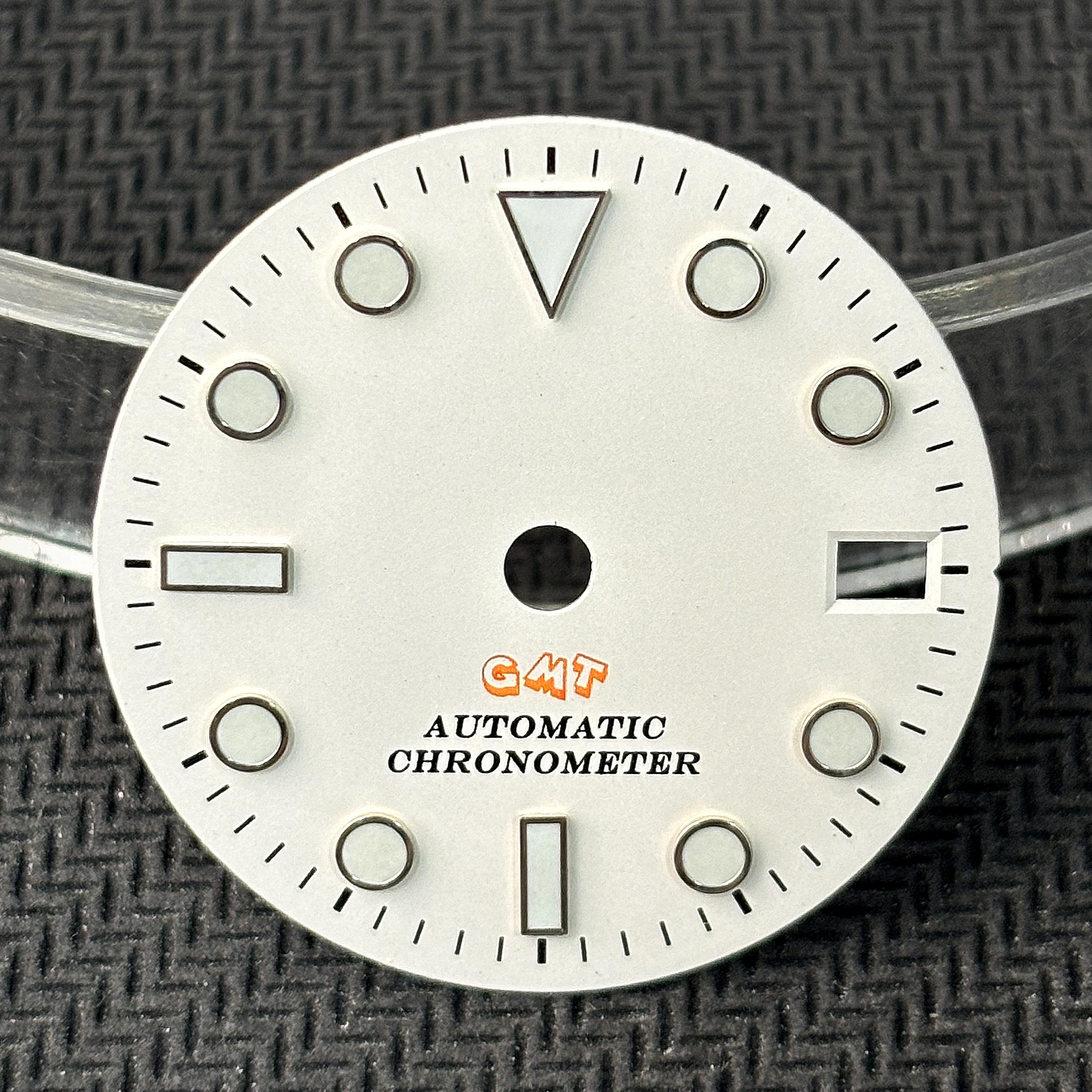 28.5mm  GMT Dial NH34/35 single calendar movement dial Watches Master NH series dial blueluminous watch dial hands accessories