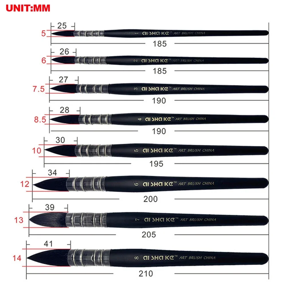 Профессиональная акварельная кисть, 1 шт., набор кистей для рисования, гуашь, кисть для масляной живописи, темрящие художественные кисти, товары для рукоделия