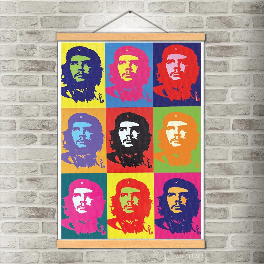 Chez Guevara portrait inspiration Andy Warhol Posters  Painting Decor Scroll Art Print Canvas Unframed