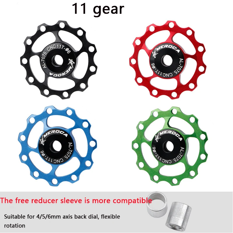 11T Bicycle Rear-pull Guide Wheel Highway Mountain Transmission Metal Bearing Guide Wheel Tension Wheel