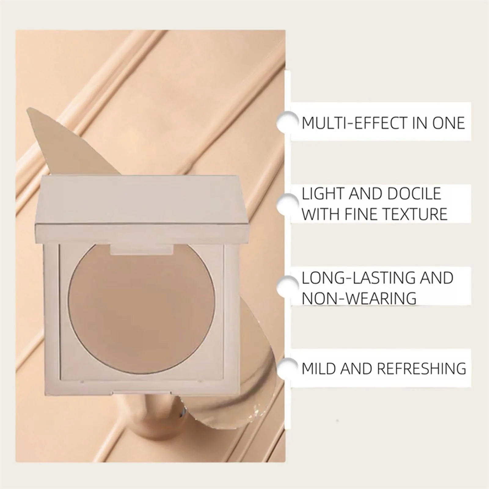 Corretor de olhos de argila colorida, corretivo natural hidratante para cobrir olheiras e manchas faciais