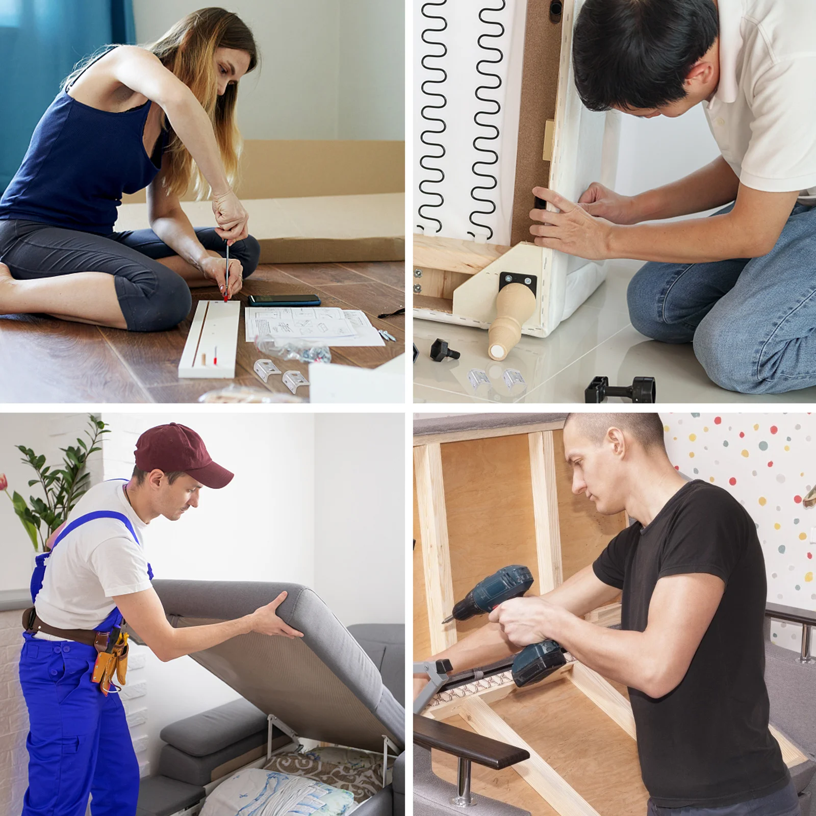 

100Pcs Sofa Spring Clip Thickened 5 Hole Replacement Buckles Sturdy Furniture Sofa Repair Upholstery Accessories