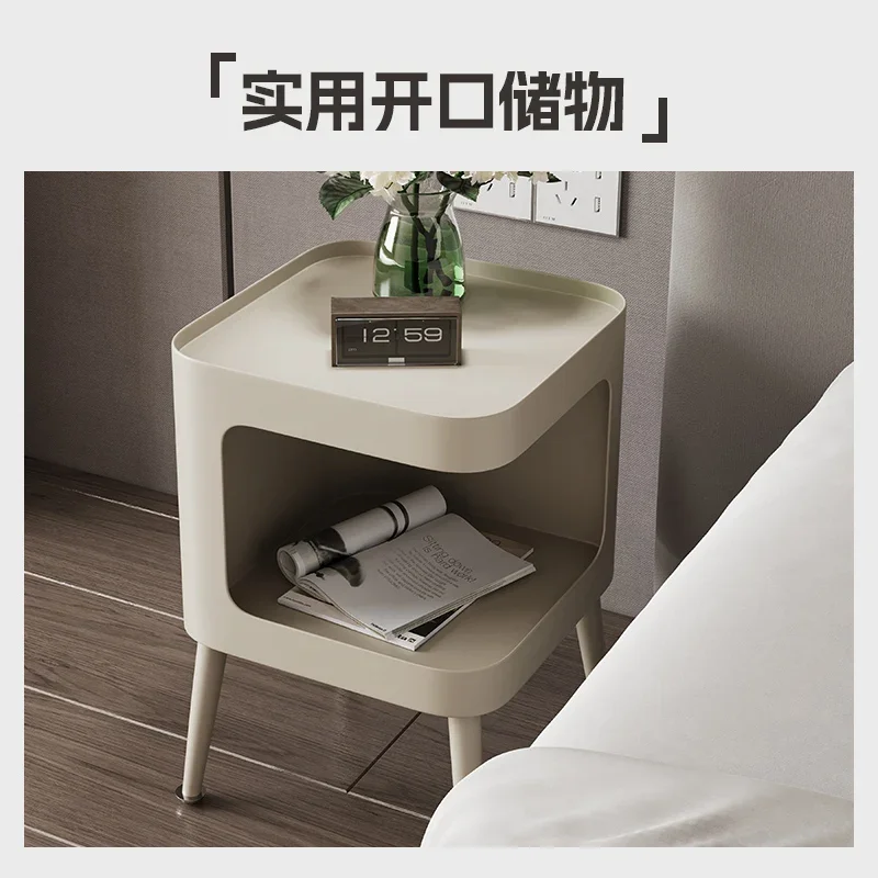 The Bedside Table Is Simple Modern And Made Of Iron. The Small Edge Of The Bedside Table Is Narrow