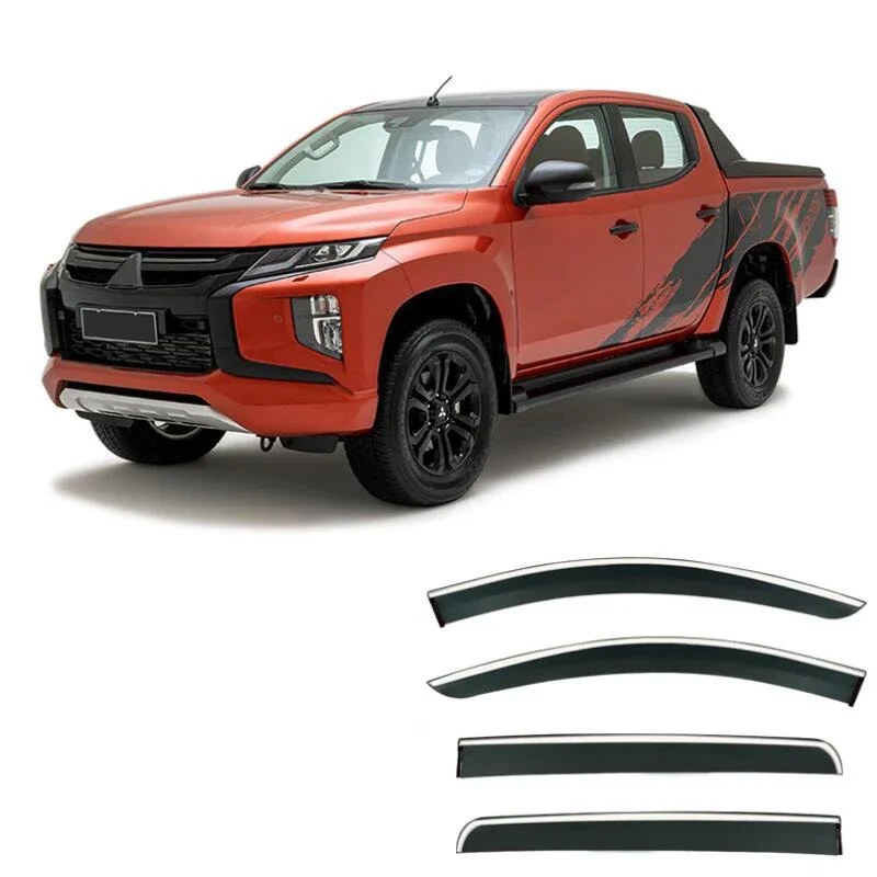 

Window Visor Side Window Deflector Weather Shield Awnings & Shelters For Mitsubishi Strada 2015 2016 2017 2018 2019 2020 - 2022