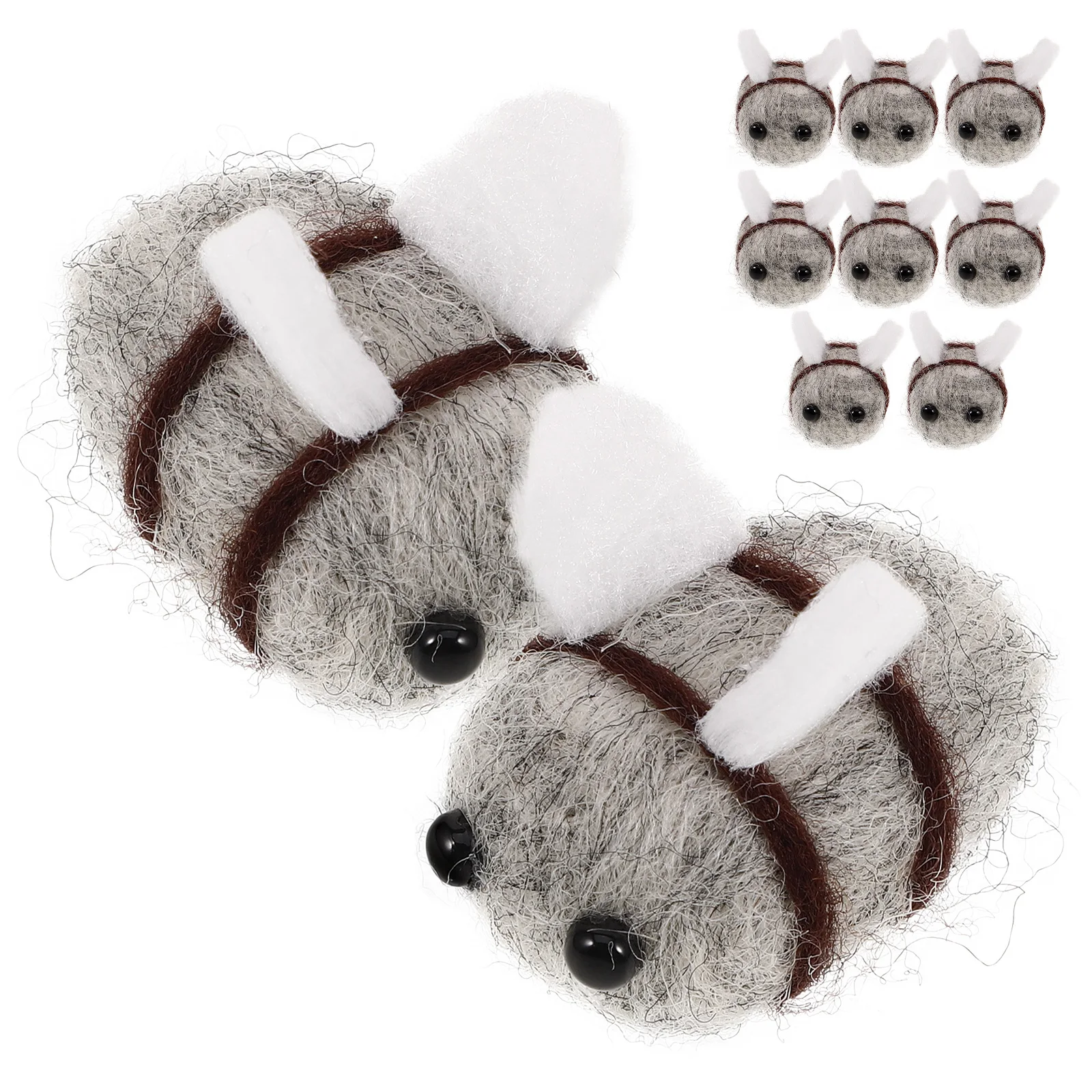 

10pcs Ball Felt Bee Pendant DIY Kit Bee Charms Craft Decoration Accessories Bright Colors Felt Animals