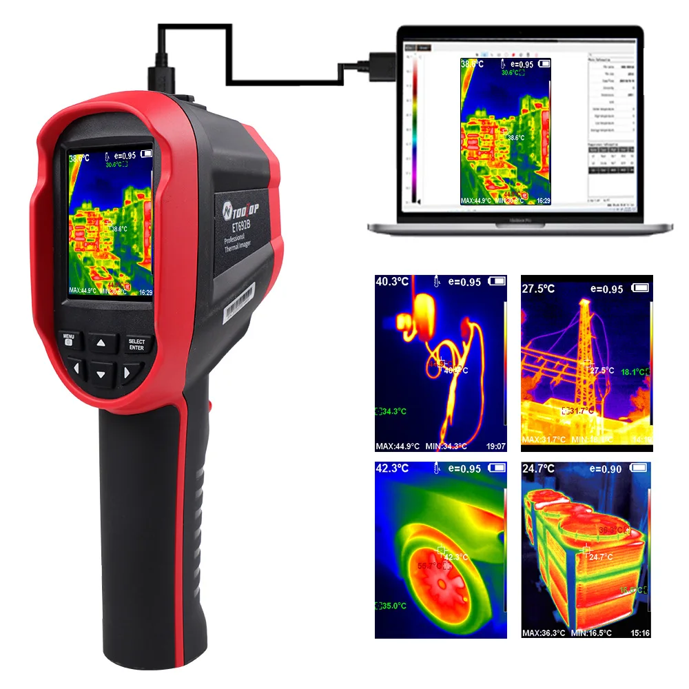 ET692A Portable Infrared Images Resolution Thermal Imager Camera for Archaeology  -20~300℃ ℃/℉ Switching Temperature Humidity