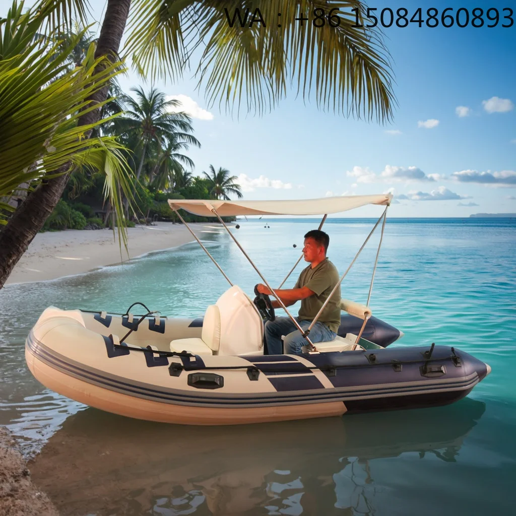 Lightweight PVC Inflatable Sport Fishing Yacht, High Speed Power Component Cheap Wholesale For Outdoor Drifting Activity