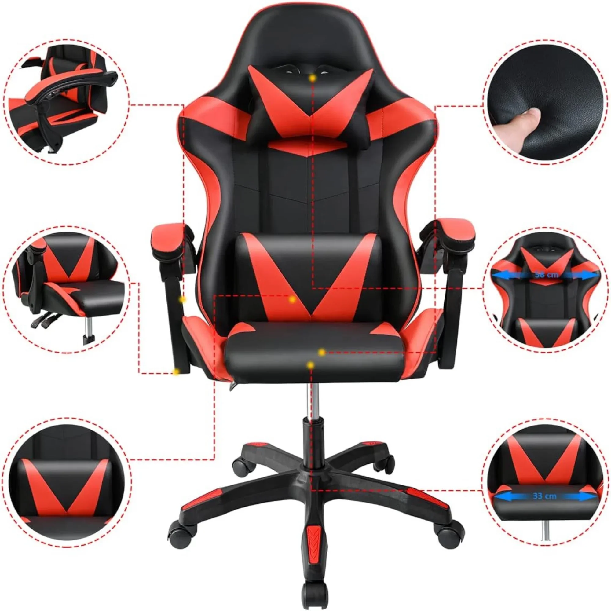 

Gaming Swivel Ergonomic Gaming Chair For Desk Office Online Height Adjustable Cadeira Gamer Silla Chair Gamer Relaxing Chair
