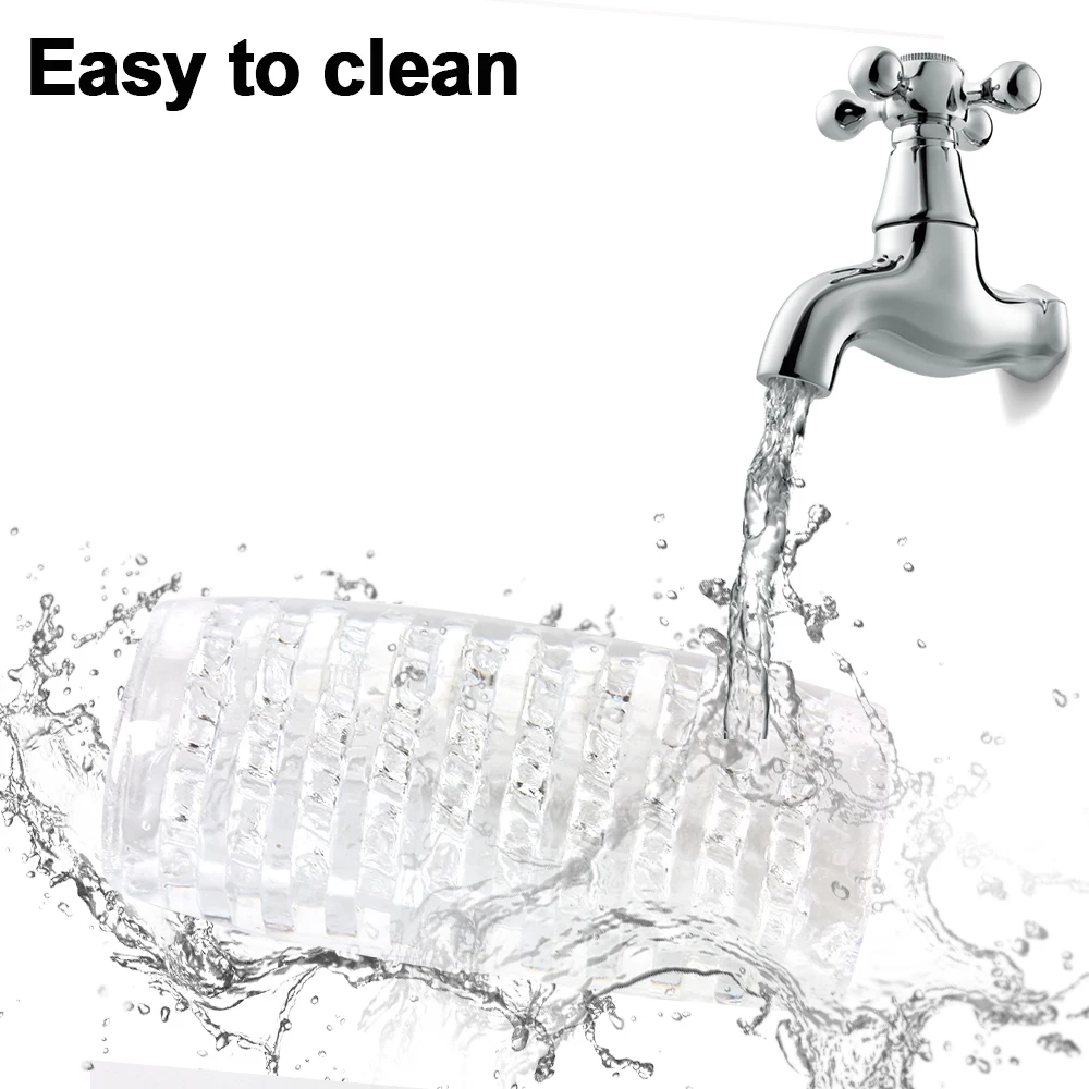 9 سنتيمتر ذكر الاستمناء شفافة الاصطناعي كس المهبل للرجال 18 حشفة مص القضيب مضخة المسامير التمارين المثيرة الجنس لعب