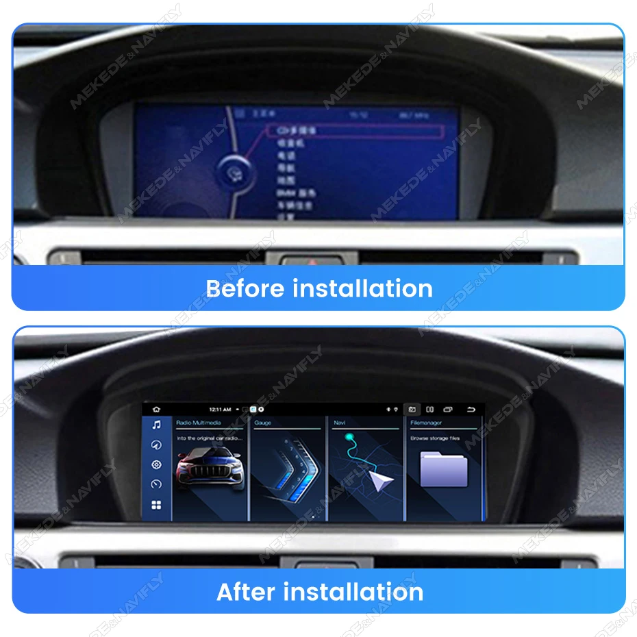 Wireless CarPlay Android Auto Car Multimedia Radio For BMW 5/3 Series E60 E61 E62 E63 E90 E91 E92 E93 CCC CIC Touch Screen