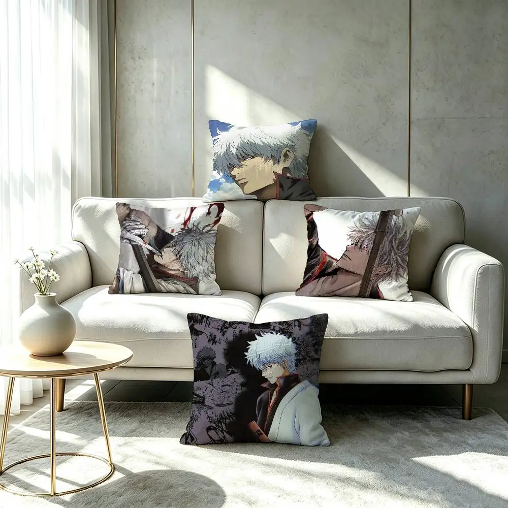 Gintama Gintoki Sakata Pillow cover gift High definition digital printing,Surprise  vivid pattern Household.