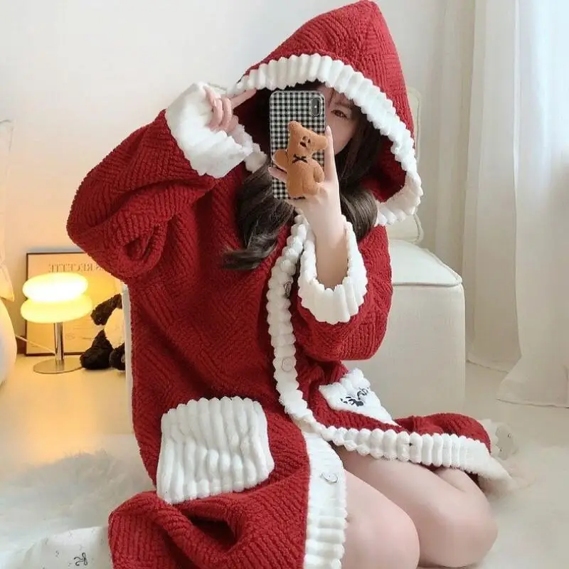 

Женские пижамы, домашняя одежда, коралловый флис, стильный халат Pure Desire, зимнее женское сексуальное длинное платье с длинными рукавами, халат