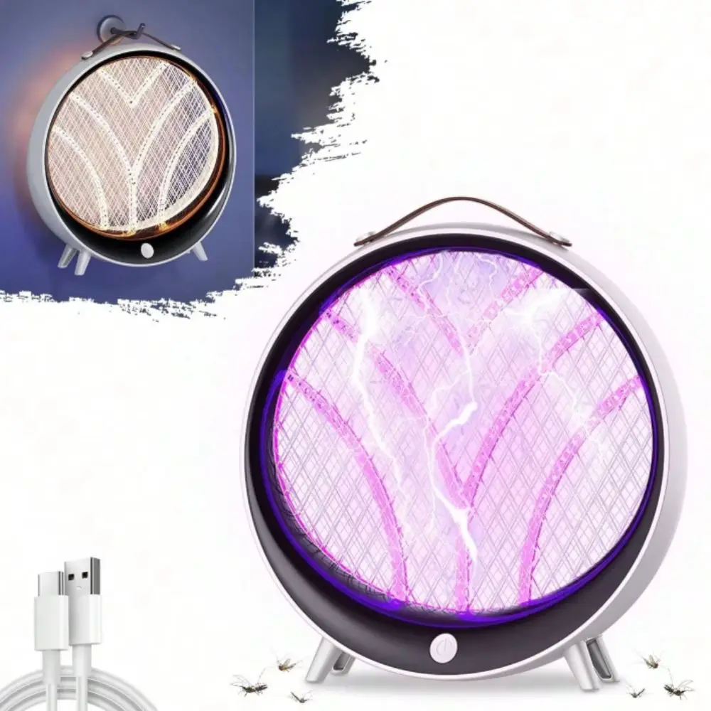 光線殺虫式充電式ランプ-ポータブル電気ショックグリッド-ミニ蚊取り器-充電式ナイトライト-ハエたたき-ホテル用