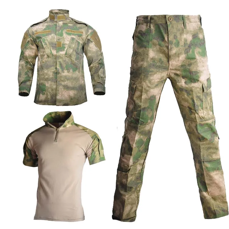 Nuevos pantalones + abrigos, camisas de uniforme de combate, ropa de caza, traje de camuflaje, ropa de Safari, chándales, camisa táctica