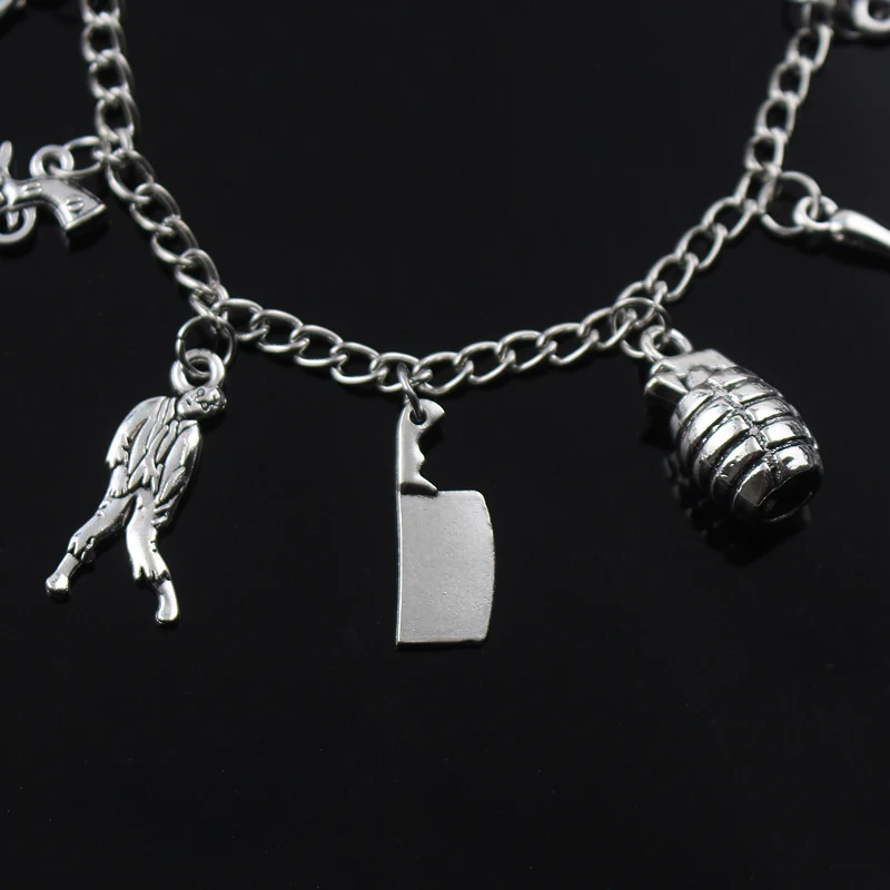 The Walking Dead Inspired Bracelets Zombie Survival Horror Charm Jewelry Mini Alloy Axe Pendant