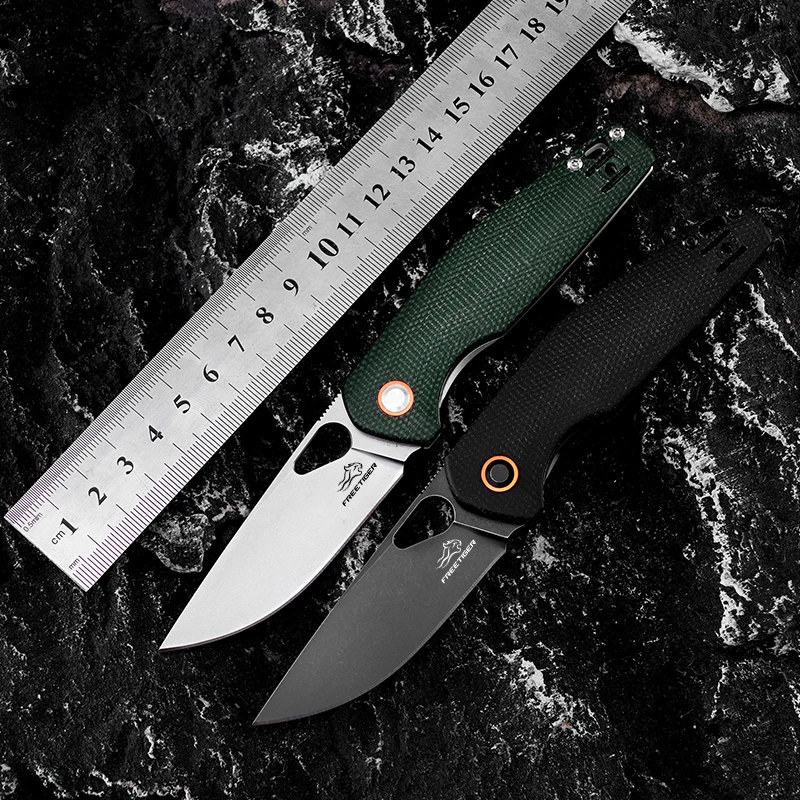 FREETIGER D2 Folding EDC Knife Survival Multitool for Hiking Hunting Camping Compact Utility Box Cutter Hand Tool FT939