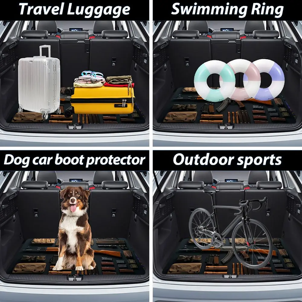 1pcs Gun Kit Print Car Trunk Mat Universal Durable Cargo Liner Easy Clean All-Season Auto Liner Interior Accessories For SUVs view 2