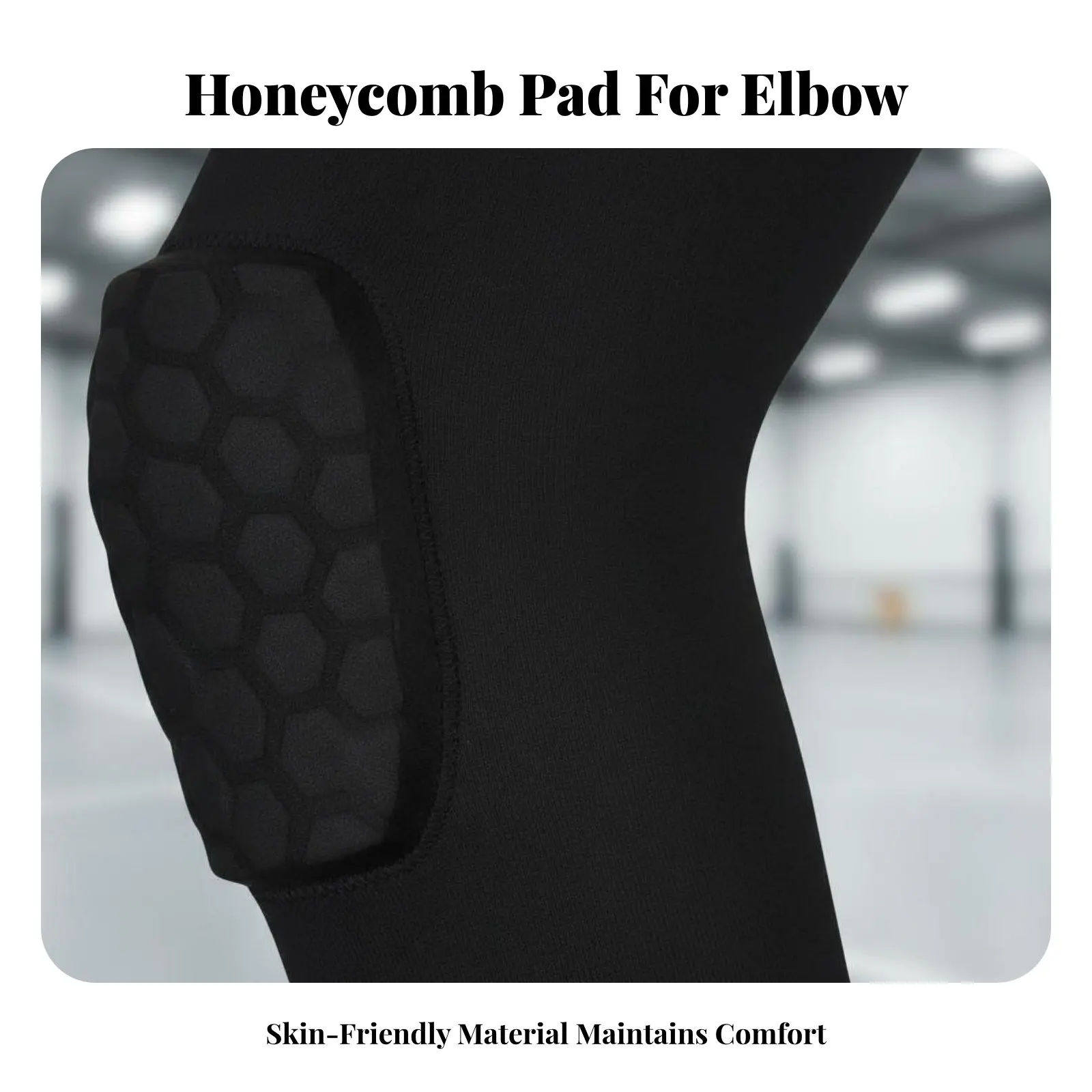

Hexagonal Elbow Guard Shock Protection Hexagonal Padded Sleeve Anti-Collision Limb Protector Breathable Material Padded Limb
