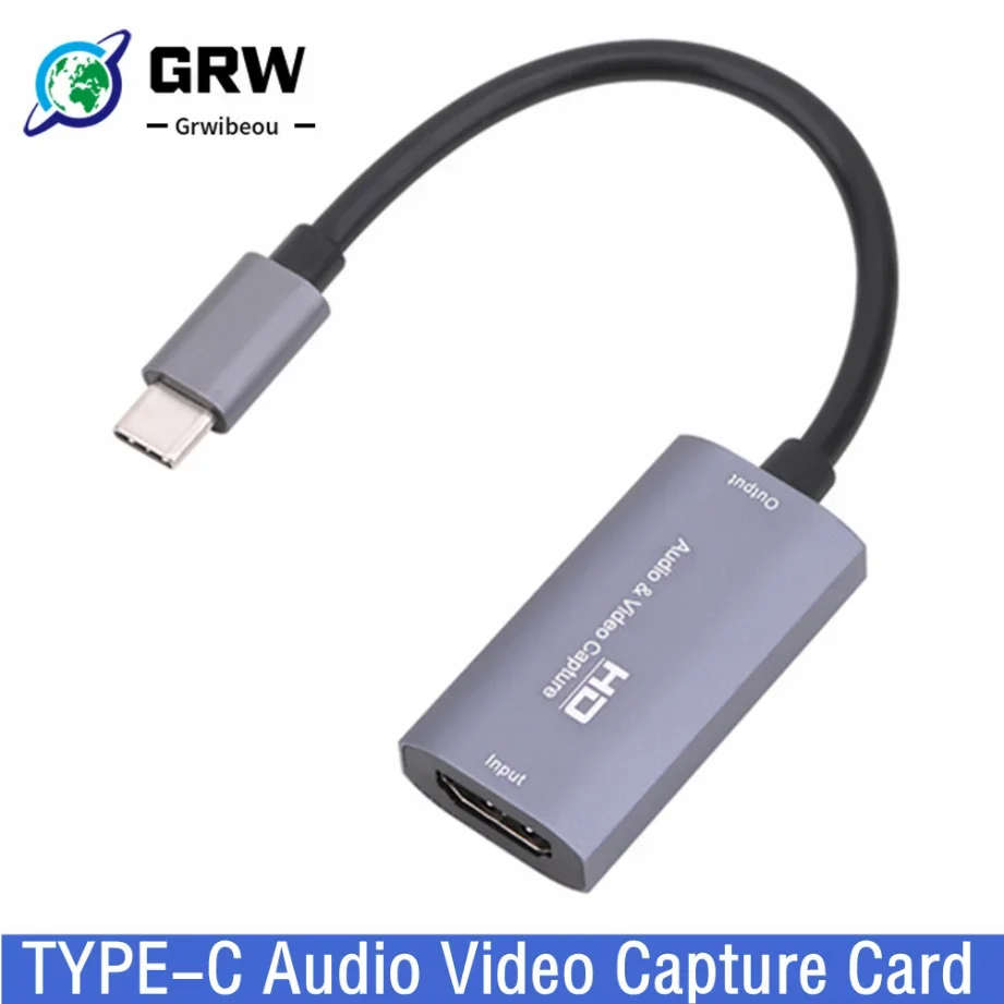 

HDMI-compatble to TYPE-C Audio Video Capture Card 1080P 30fps USB-C Capture Card For Gaming Live Streaming Video Record