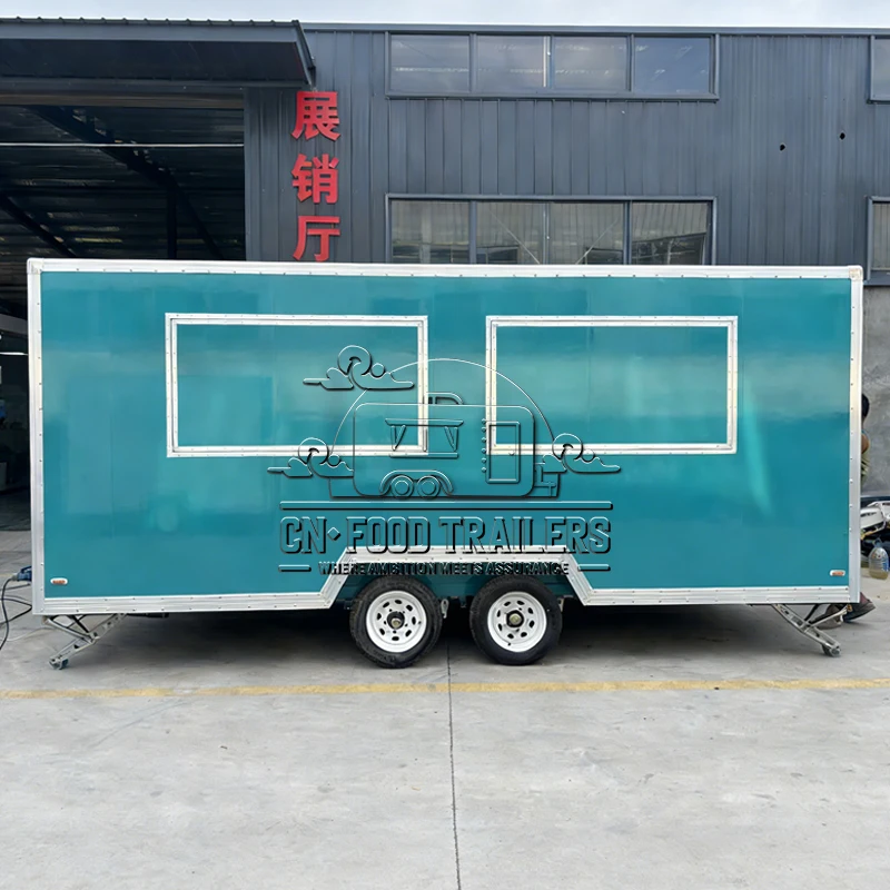 

Food Trailer CN Полностью оборудованный концессионный прицеп для пищевых продуктов с печивателем для пиццы и кофе-баром для мобильного общественного питания