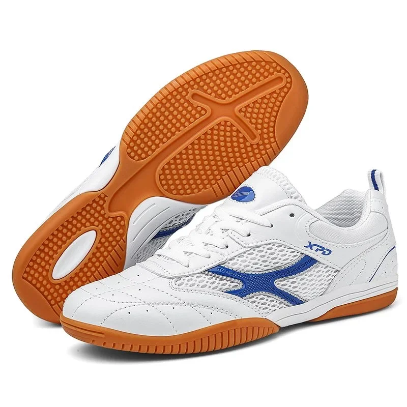 Luxe Merk Tafeltennisschoenen Mannen Vrouwen Blauwrode Badmintonschoenen Unisex Luxe Merk Sportschoen Koppels Rubber Gymschoenen Heren