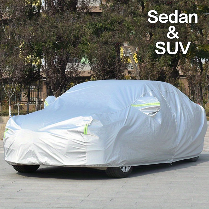 

Car Cover Protection Outdoor Exterior Sun Snow UV Covers SUV Sedan Auto Sunshade Dustproof Waterproof Black Silver Accessories