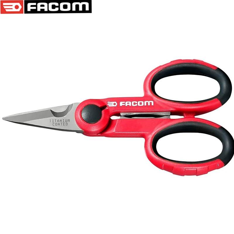 Facom 841A.4 Scissors Sharp Blade Cut Flat Wear Resistant Durable High Quality Materials Exquisite Workmanship