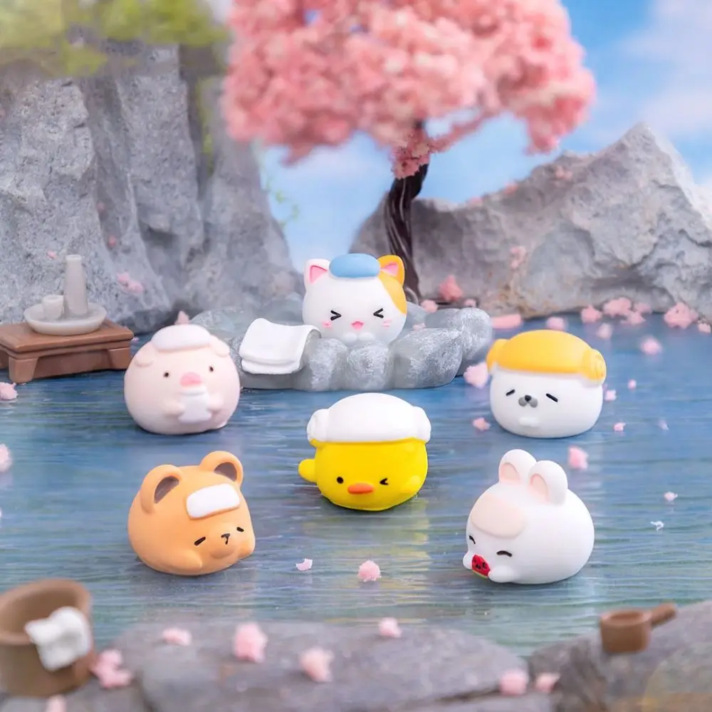 DIY Miniature Animal Figurines Resin Seal Duck Pig Mini Animal Models Micro Landscape Rabbit Bear Cat