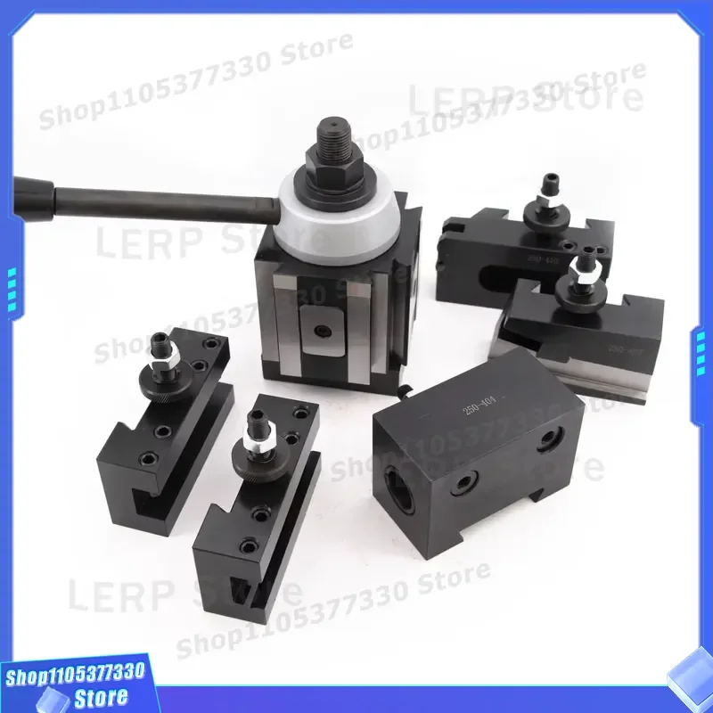6pcs Set Quick Change Tool Holder for Lathe Milling Machine Piston Wedge GIB Type European Italian Style 250-400mm Capacity