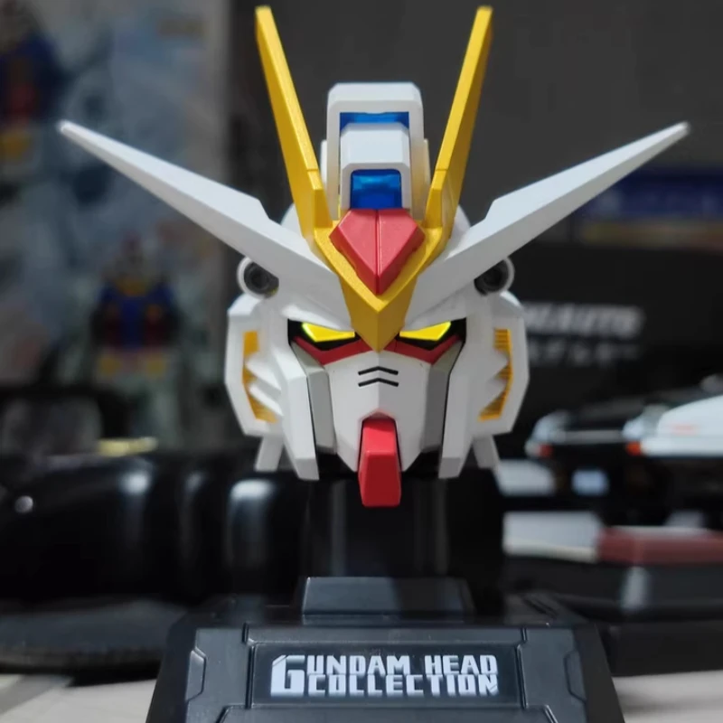 Bandai Authentic Gundam Head Statue Model Display Item Vol 2 Assault On Freedom Collectible Toy Figure Action Model Blind Box