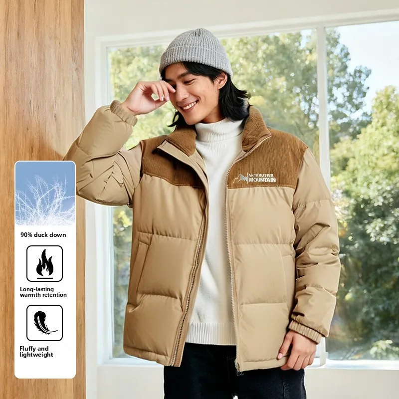 

Faionable Versatile Thiened ort Padded Jaet Stand Collar ex Du down Warmth Casual Sle Zipper Closure Regular Fit