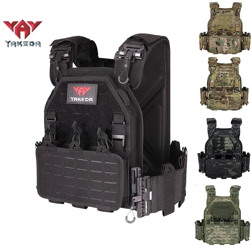 

YAKEDA New MOLLE Camouflage Tactical Vest Outdoor Training Hunting Combat Vest 1000D Waterproof Wear Resistant Vest