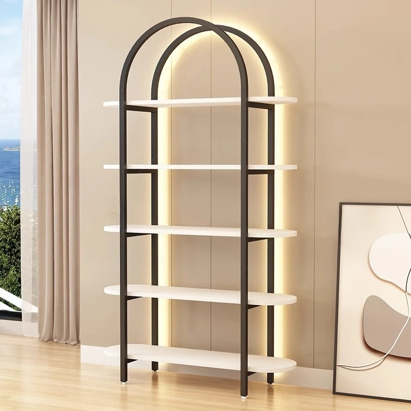 

Customized Cream Wind Cosmetics Display Cabinet Gift Sample Display Multi-layer Shelf Beauty Salon Nail Shop Display Shelf