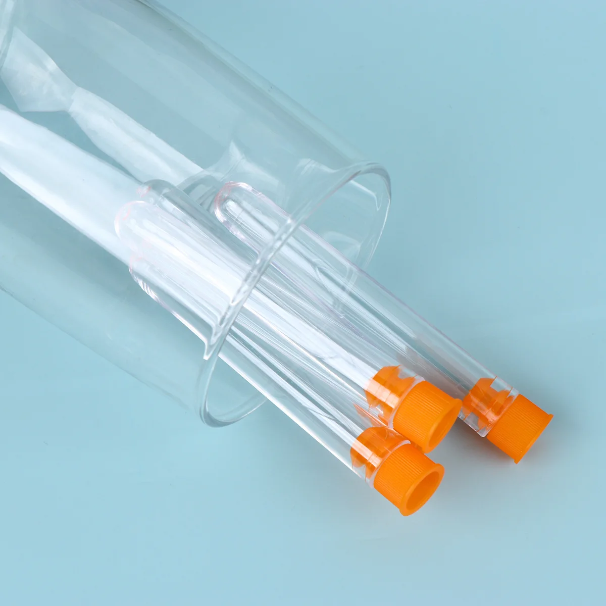 100 قطعة أنابيب اختبار البلاستيك قسط واضح قشرة صلبة مانعة للتسرب تجربة علمية مختبر أنبوب مجموعة مع قبعات الختم الضيقة للغسول