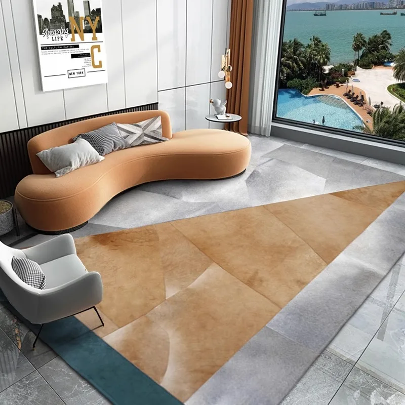 Living Room Simple Geometry Carpet Real Cowhide Rug for Bedroom Customize Parlor large office cloakroom Floor Mat view 2