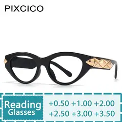 R56867 Women Brand Design Reading Glasses Dioptric +0.50 ~+3.50 Vintage Luxury Legs Cat Eye Presbyopic Spectacles