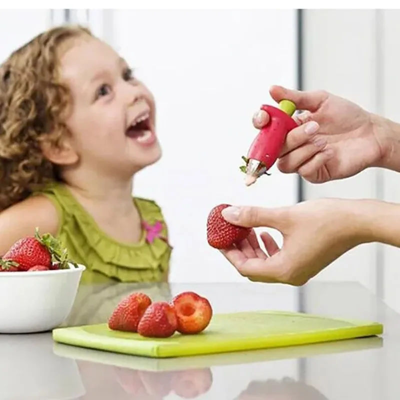Tomato Stem Fruit Corer Strawberry Stem Remover Ware  Strawberry Kitchen Gadget Tool Knife Pineapple Hole Seed Vegetable Cutter view 6